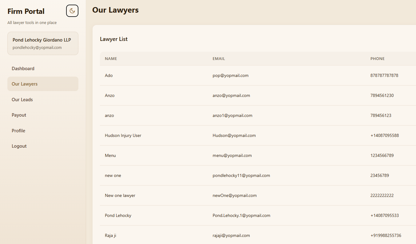 LawyerPortal Workspace Light